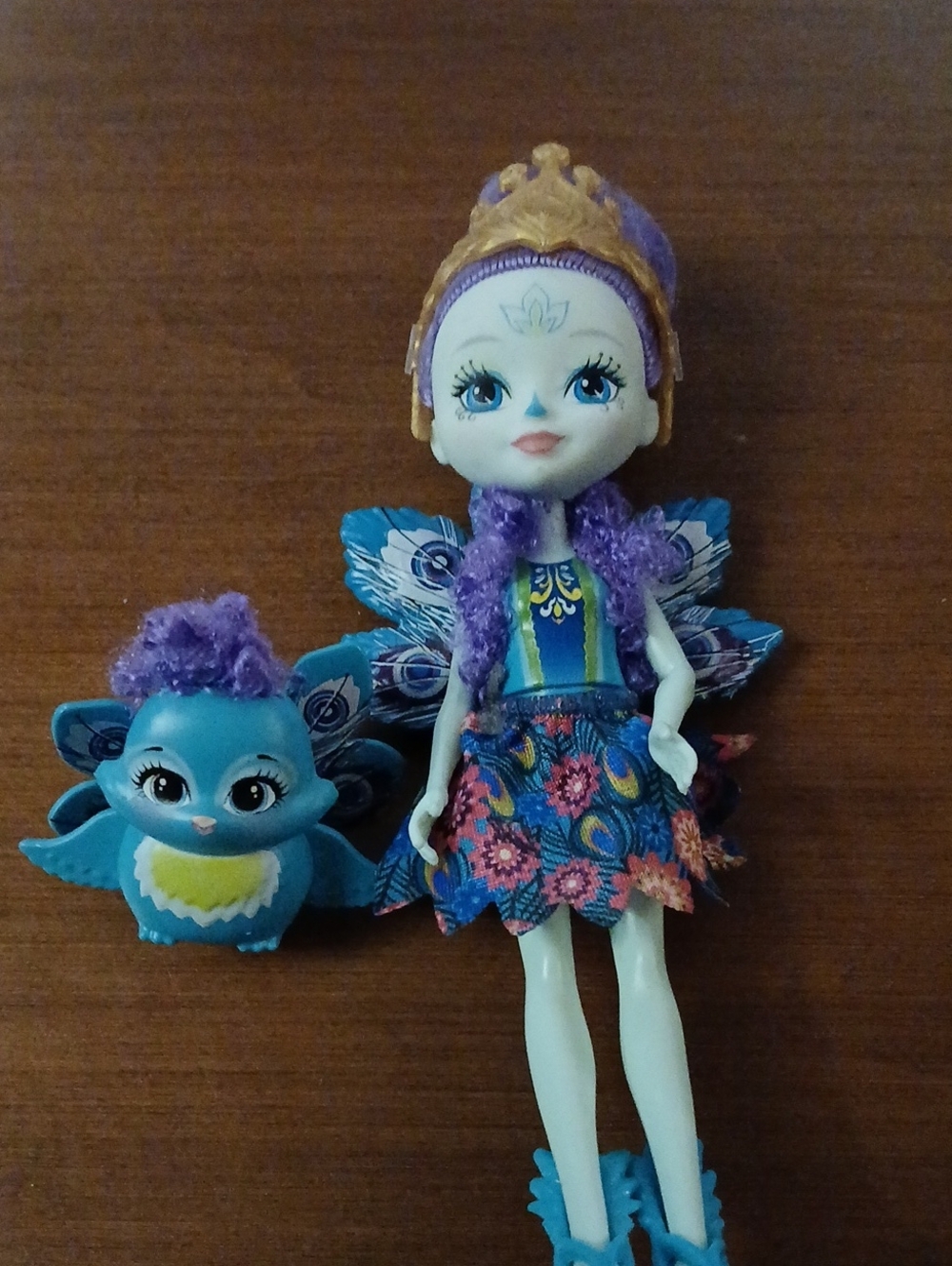 2016 Enchantimals Patter Peacock Doll And Pet Mattel Toy 5" Retired Cute Woods